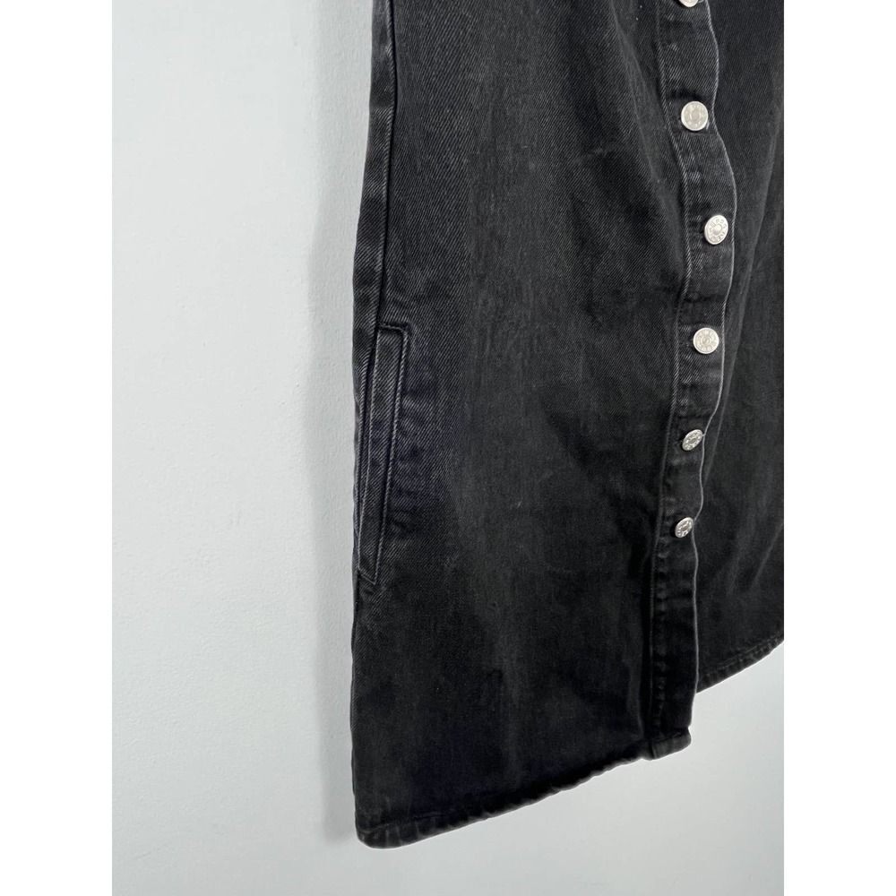 Urban Outfitters Denim Overall Black Jean Button Front Dress Size Small - Picture 4 of 8